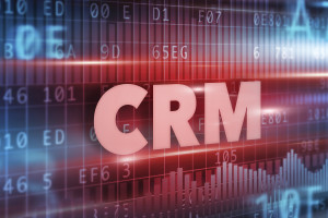 CRM - Customer Relationship Management concept red text